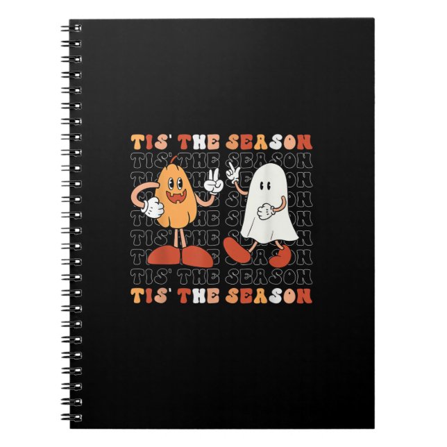 Cuaderno Tis The Season Pumpkin Boo 70s Halloween Costume (Frente)