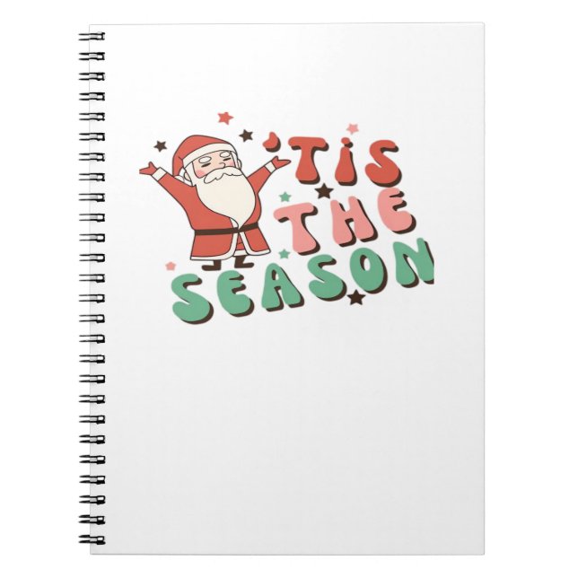 Cuaderno Tis The Season Retro Christmas Santa (Frente)