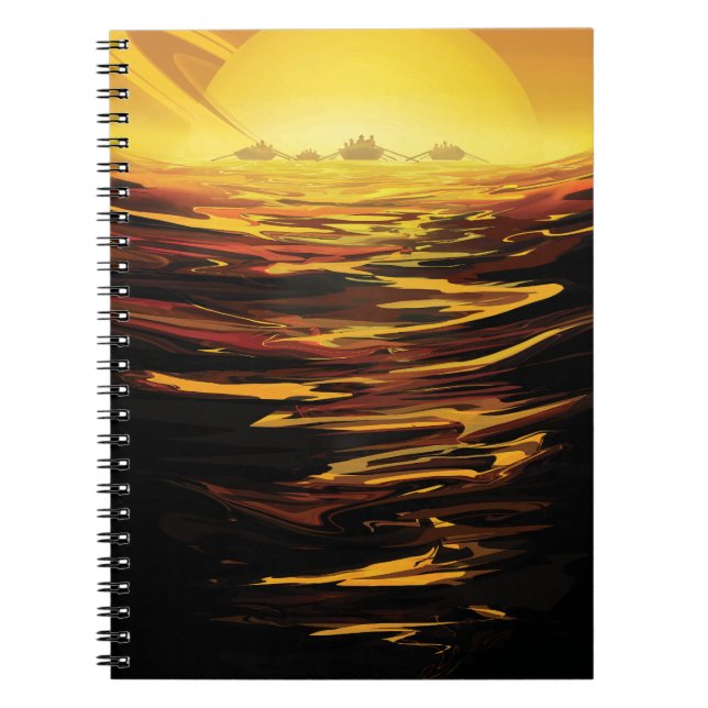 Cuaderno Titán mayor luna del planeta Saturno (Frente)