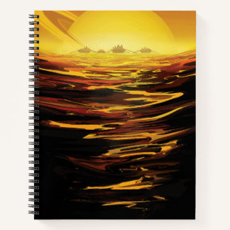 Cuaderno Titán mayor luna del planeta Saturno