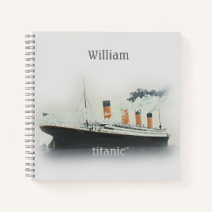 Cuaderno Titanic Vintage Iceberg Gray White Star Line Ship