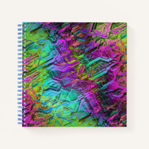Cuaderno titanio arcoiris anodizado: