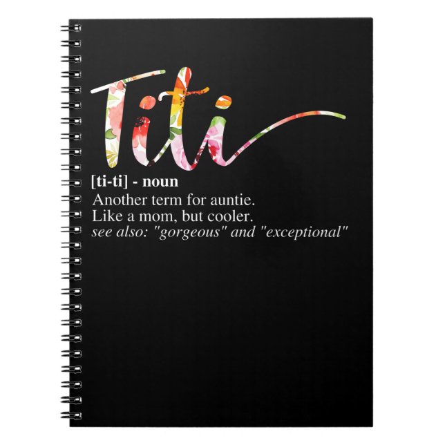 Cuaderno Titi Definición De Mujeres Otro Término Para Tía C (Frente)