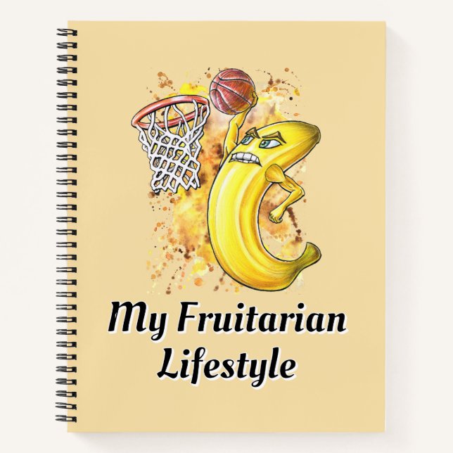 Cuaderno Título de Personalizable de la fruta del ataque al (Anverso)