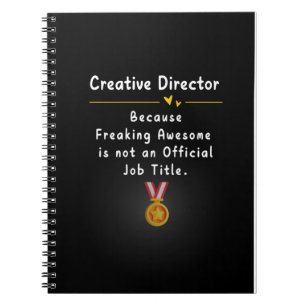 Cuaderno Título Divertido de Director Creativo