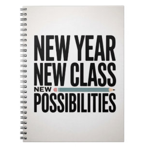 Cuaderno Título  Nuevo Año Nueva Clase Nuevas Posibilidades
