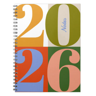 Cuaderno Título personalizado de bloques de año negrita ter