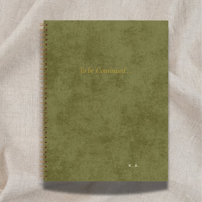 Cuaderno 'To Be Continued' Personalized Green Notebook* (Subido por el creador)