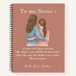 Cuaderno To My Sister – Custom Photo Notebook Gift