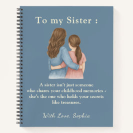 Cuaderno To My Sister – Custom Photo Notebook Gift