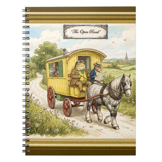 Cuaderno Toad Mole y Ratty en la Carretera Abierta (Frente)