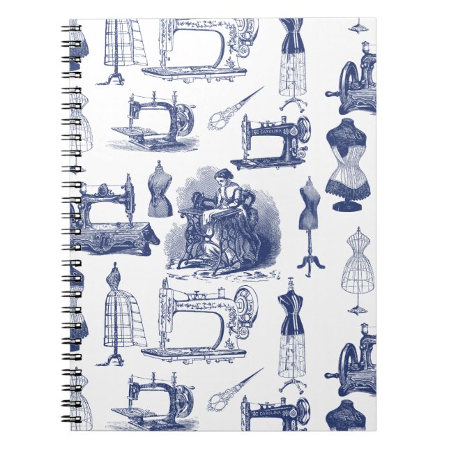 Cuaderno Toalla de coser vintage (Frente)