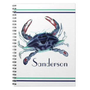 Cuaderno Toalla de playa azul y blanca de la Marina Náutica