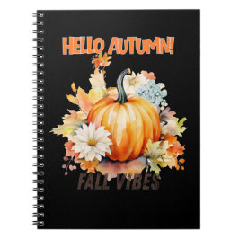 Cuaderno Tocador con tema de calabaza Hola Bloc de notas de