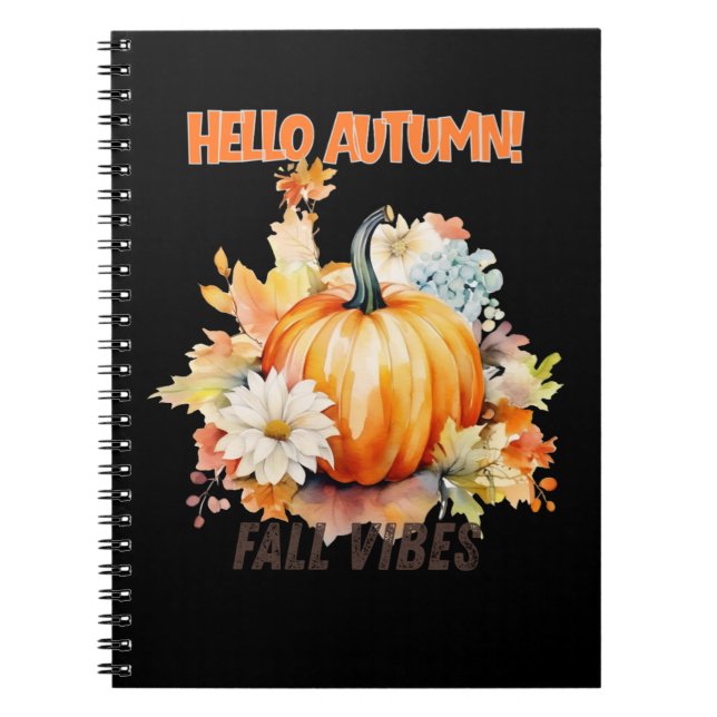 Cuaderno Tocador con tema de calabaza Hola Bloc de notas de (Frente)