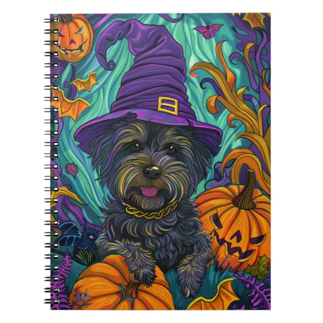 Cuaderno Tocante calabaza de bruja de perro terrible tibeta (Frente)