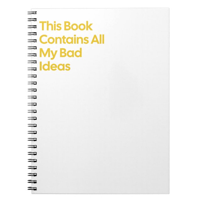 Cuaderno Toda mi mala idea (Frente)