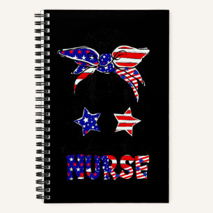 Cuaderno Todas Enfermera Estadounidense Moño Desordenado Pa