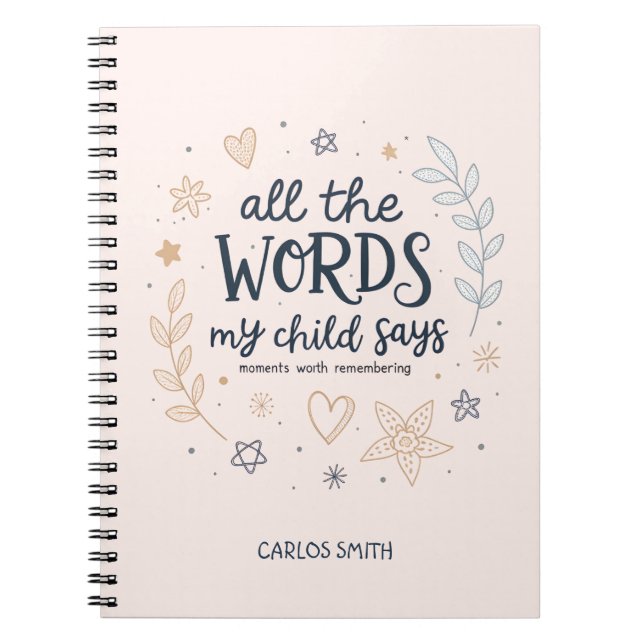 Cuaderno Todas las palabras que dice mi hijo (Frente)