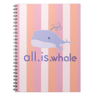 Cuaderno Todas son las rayas de la ballena (azul, rosado)