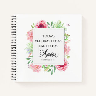 Cuaderno Todas vuestras cosas sean hechas con amor