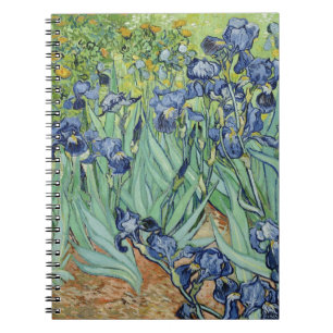 Cuaderno Todavía de Van Gogh vida: Florero con los iris