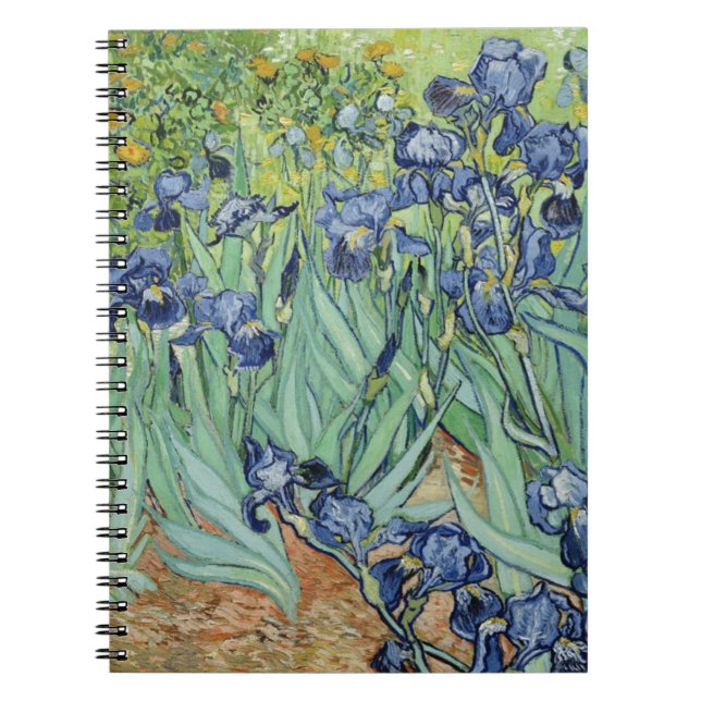 Cuaderno Todavía de Van Gogh vida: Florero con los iris (Frente)