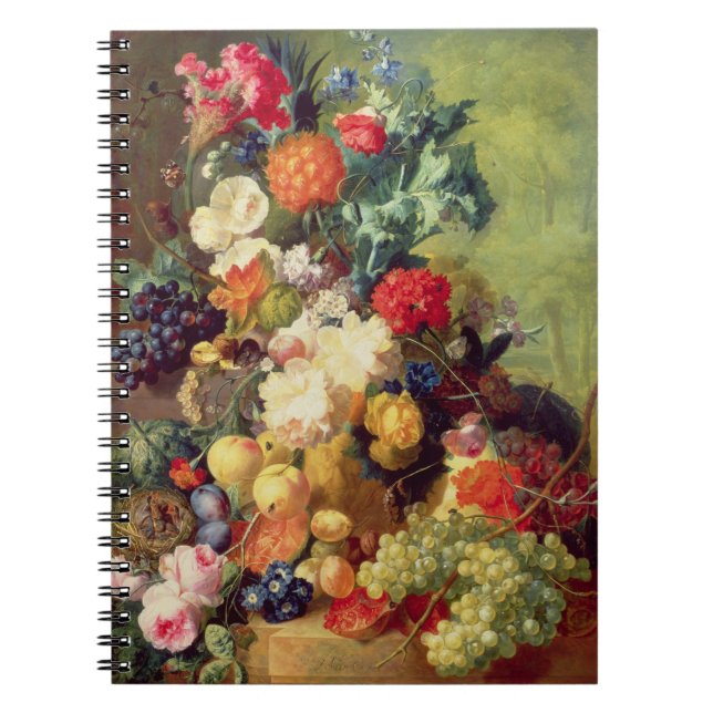 Cuaderno Todavía vida con las flores y la fruta (Frente)
