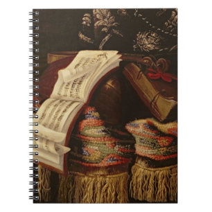 Cuaderno Todavía vida con un libro de la partitura