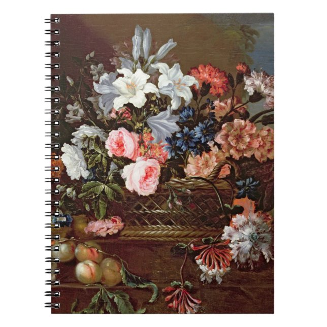 Cuaderno Todavía vida de flores en una cesta (Frente)