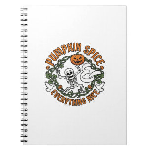 Cuaderno Todo agradable con especias de calabaza Esqueleto 