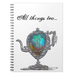Cuaderno Todo el monograma del té de las cosas