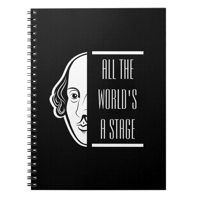 Cuaderno Todo el mundo en un escenario Shakespeare cita al  (Frente)