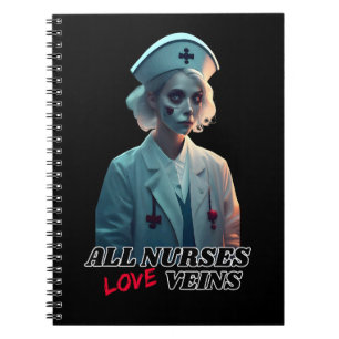 Cuaderno Todo Enfermeras Aman Venas Uniformes De Enfermera