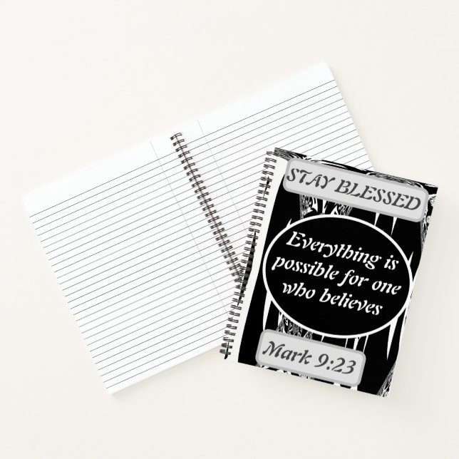 Cuaderno Todo es posible para uno que cree en Mark 9 (Interior)