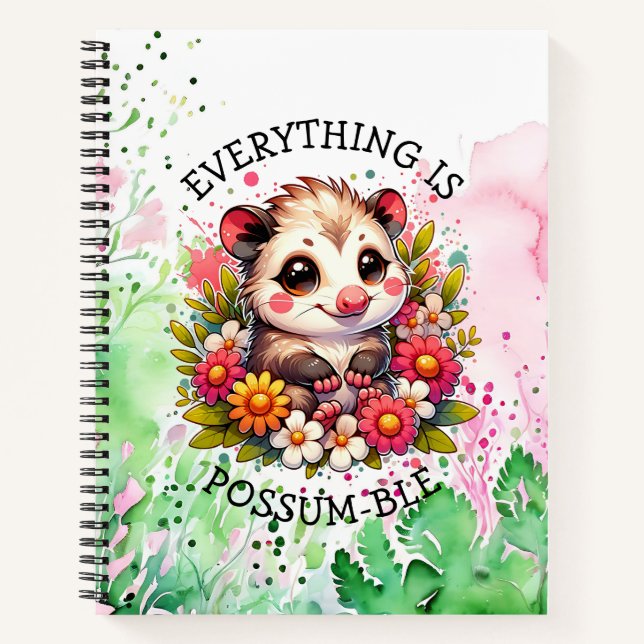 Cuaderno Todo es Possum-ble | Pun inspirador (Anverso)