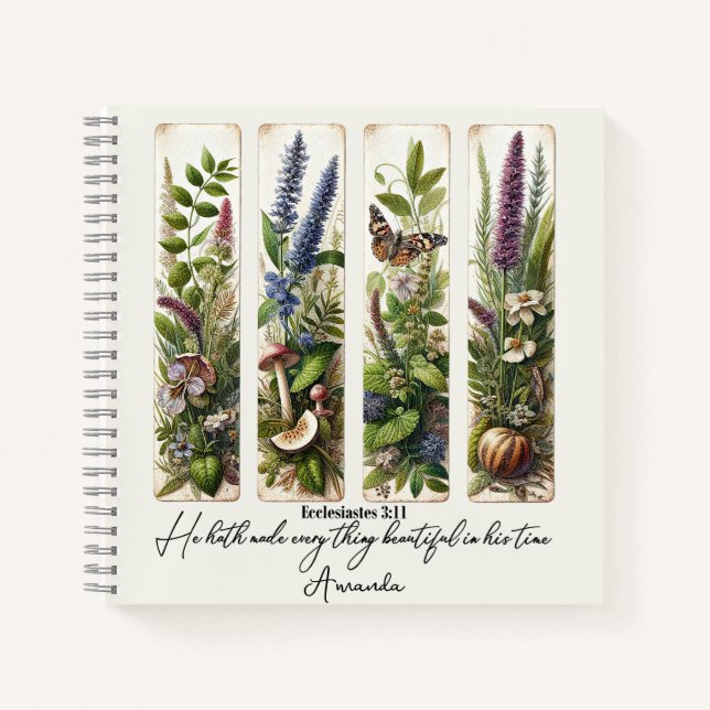 Cuaderno Todo hermoso en su tiempo botánico (Anverso)