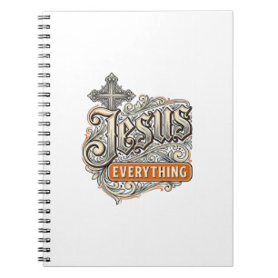 Cuaderno Todo Jesús Tipografía Cristiana Vintage