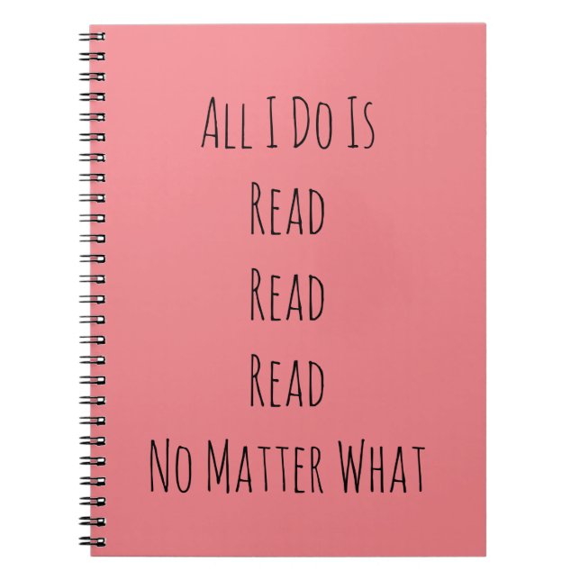 Cuaderno Todo lo que hago es leer (Frente)