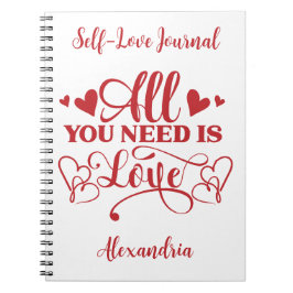 Cuaderno Todo lo que necesitas es amor Diario de tipografía