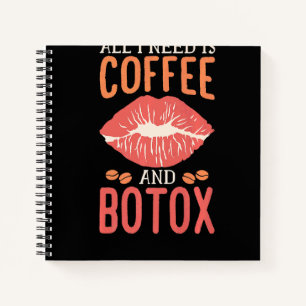 Cuaderno Todo lo que necesito es café y relleno de labios c