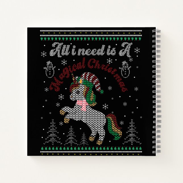 Cuaderno Todo Lo Que Necesito Son Navidades Magníficos, Uni (Reverso)