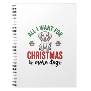 Cuaderno Todo lo que Quiero para Navidad es Más Perros Vint