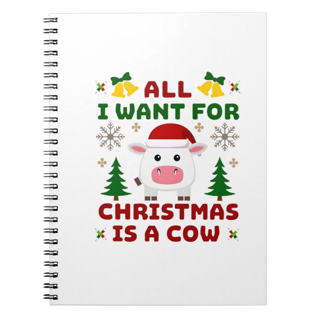 Cuaderno Todo lo que Quiero para Navidad es una Sudadera Fe (Frente)