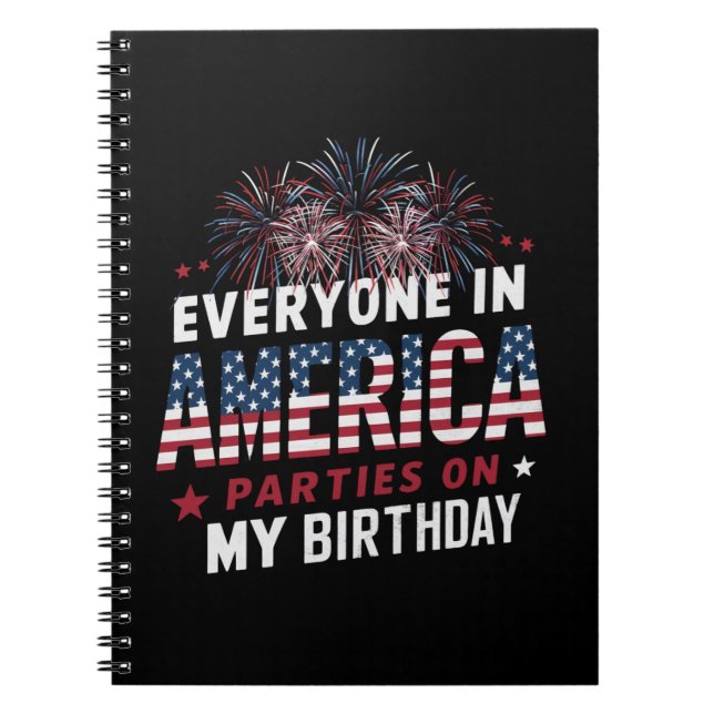 Cuaderno Todos en América se divierten en mi cumpleaños   (Frente)