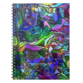 Cuaderno Todos los Colores con Remolinos y Líneas