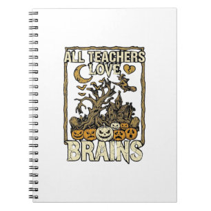 Cuaderno Todos los maestros aman cerebros Halloween Casa em