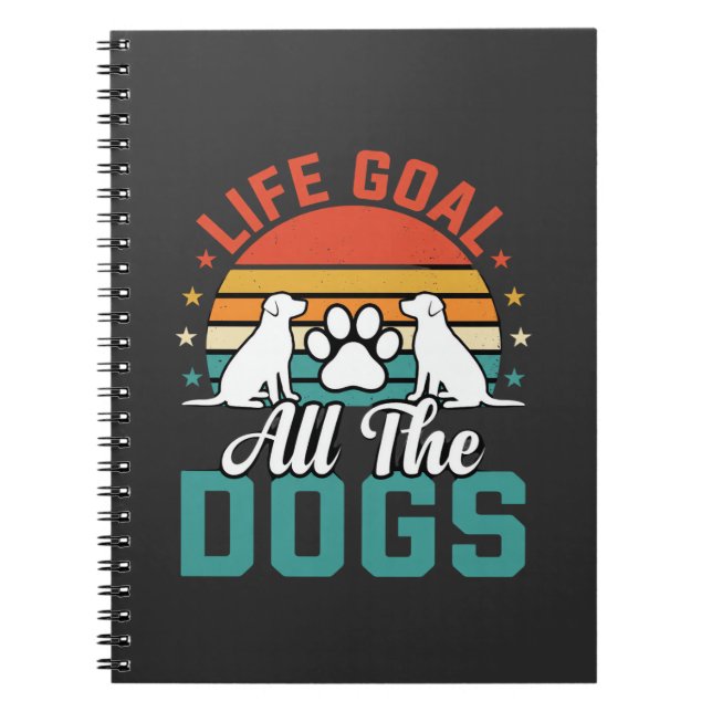 Cuaderno Todos Los Perros Amante De Perros Retro (Frente)