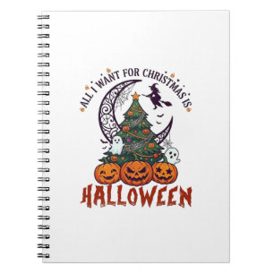 Cuaderno Todos Quieren Navidad Árbol de Halloween Calabazas
