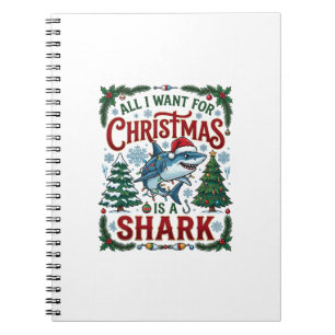 Cuaderno Todos Quieren Tiburones De Navidad Árboles De Pino